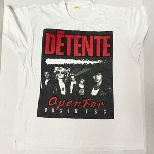 Vintage Screen Stars Detente Open For Business Graphic T Shirt Size Large 90’s
